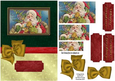 Vintage Santa Card Front