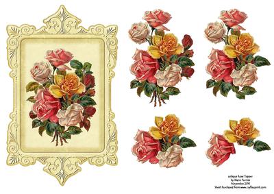 Antque Rose Step by Step Topper