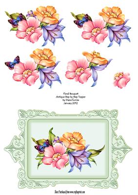 Floral Bouquet Ornate Topper