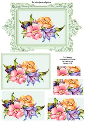 Floral Bouquet Ornate Pyramid Topper