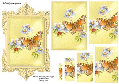 Butterfly Ornate Pyramid Topper