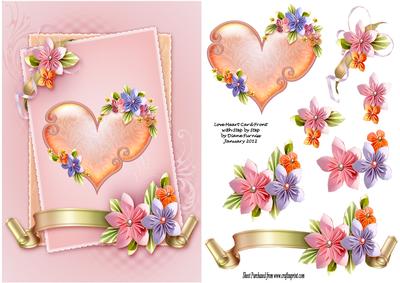 Love Heart Card Front Sheet