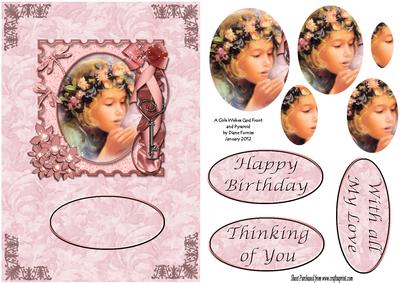 A Girls Wishes Card Front Sheet