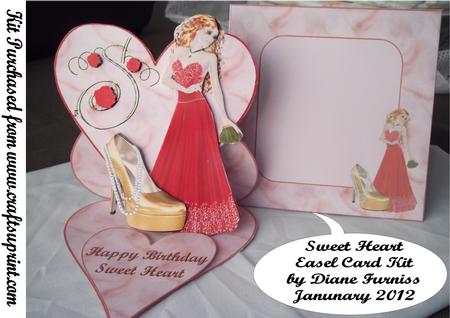 Sweet Heart Easel Card Kit