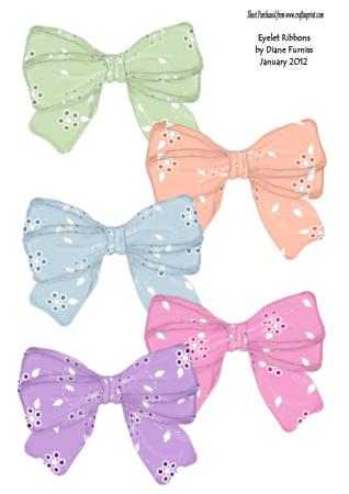 Eyelet Ribbon Bows
