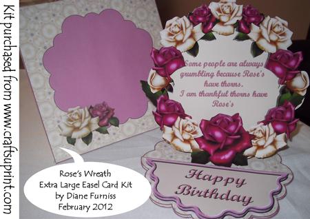 Rose's Wreath Easel Card Kit