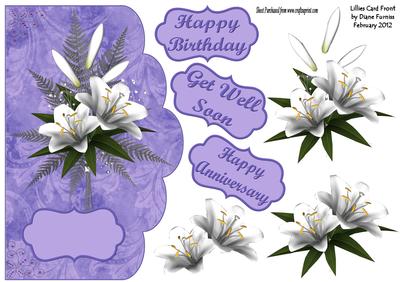 Lillies Card Front Sheet