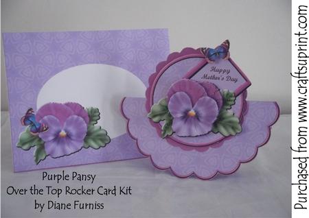 Purple Pansy Over the Top Rocker Kit