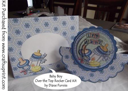 Baby Boy Over the Top Rocker Card Kit
