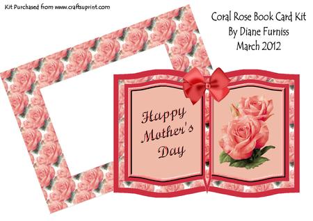 Coral Rose Book Card Kit
