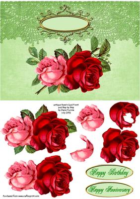 Antique Rose's Card Front