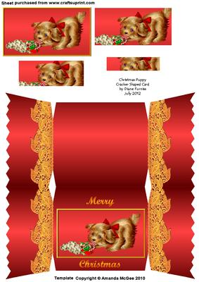 Christmas Puppy Cracker Card