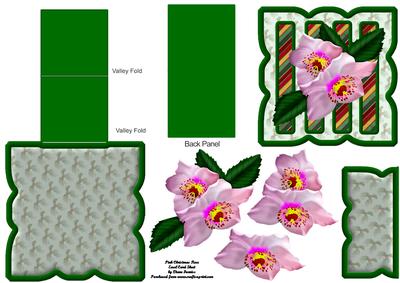 Pink Christmas Rose Easel Card