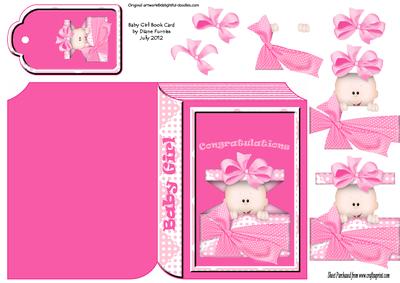 Baby Girl Book Card