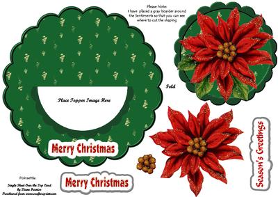 Poinsettia Over the Edge Rocker Card