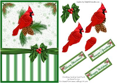Christmas Cardinal Card Front
