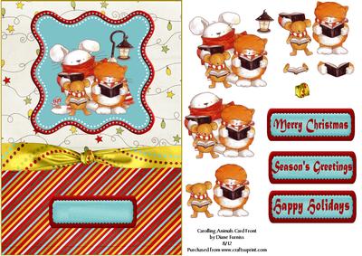 Carolling Animals Card Front