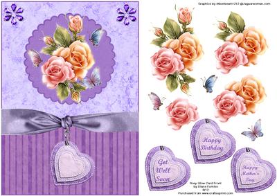Rosy Glow Lilac Card Front