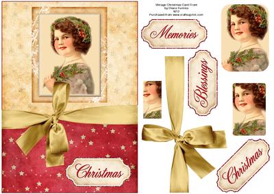 Vintage Christmas Card Front