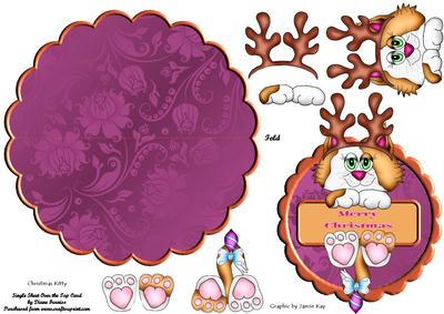 Christmas Kitty Over the Edge Rocker