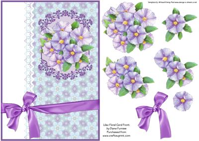 Lilac Floral Card Front