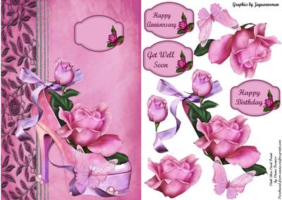 Pink Shoe Card Front