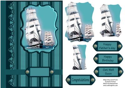 Ships Ahoy Card Front