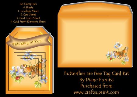 Butterflies Are Free Tag Card Kit