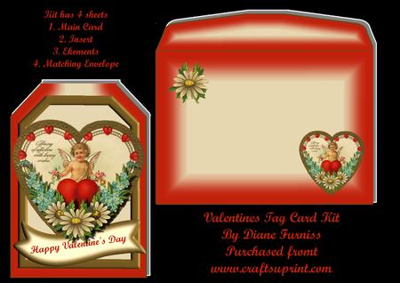 Valentine Heart Tag Card Kit