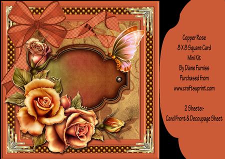 Copper Roses Square Card Mini Kit