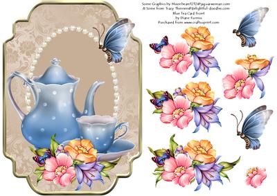 Blue Tea Card Front