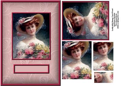 Lady with Roses Card Front