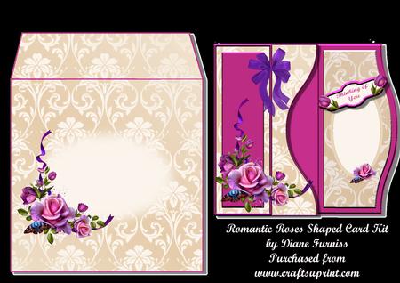 Romantic Roses Shaped Card Kit