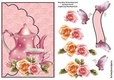 Rosy Glow Envelope Card Front