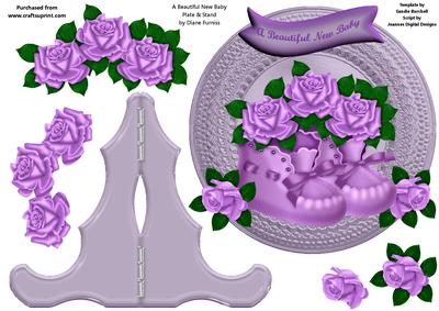 A Beautiful New Baby Plate & Stand