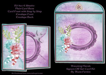 Dreaming Floral Square Off Set Card Kit