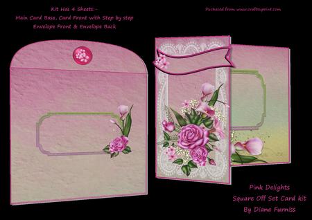 Pink Delights Square Off Set Card Kit