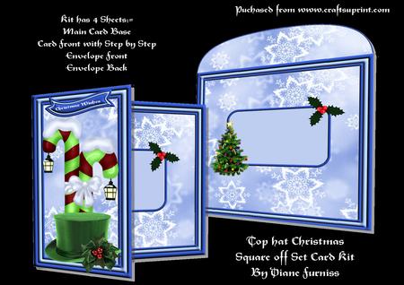 Top Hat Christmas Square Off Set Card Kit