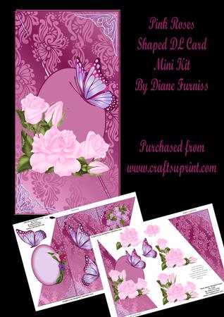 Pink Roses Shaped Dl Mini Kit