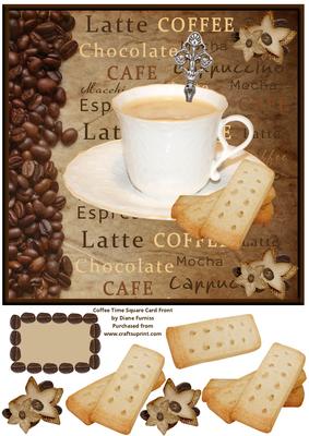 Coffee Time Square Card Front