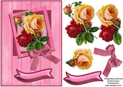 Vintage Rose Card Front