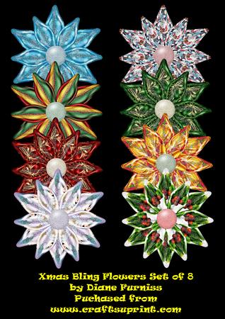Christmas Bling Flowers Combo Kit