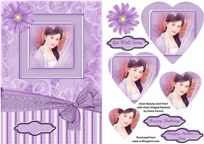 Asian Beauty Card Front with Pyramid