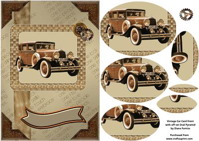 Vintage Car Card Front