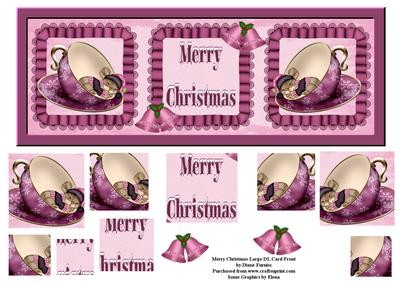Merry Christmas Large Dl Card Front