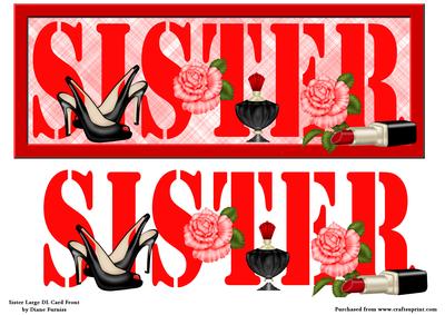 Sister Large Dl Card Front