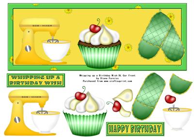 Whipping Up a Birthday Wish Large Dl Card Front