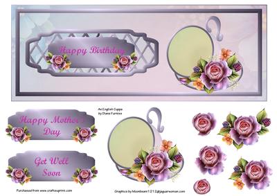 A English Cuppa Dl Card Front