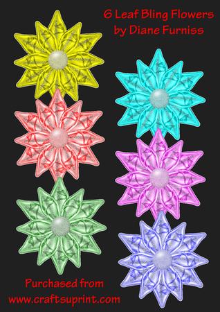 6 Leaf Bling Flowers