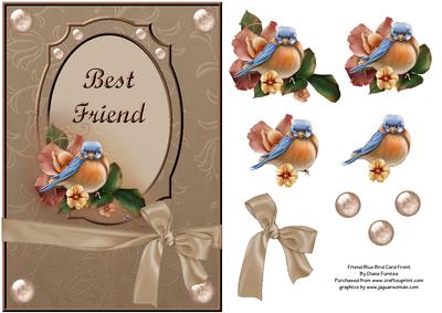 Friend Blue Bird Card Front
